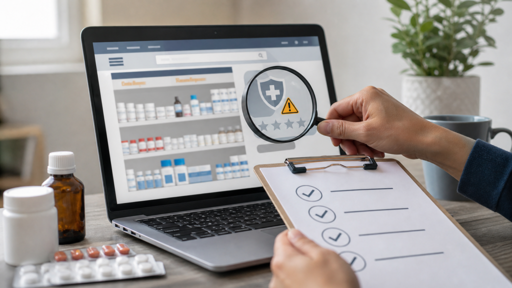 Digital safety checklist for spotting fake online pharmacies