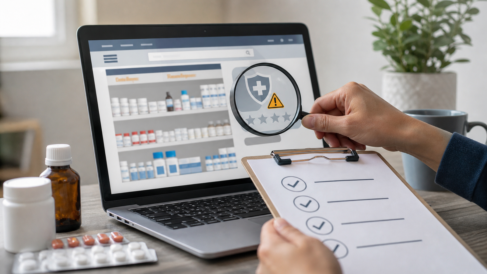 Digital safety checklist for spotting fake online pharmacies